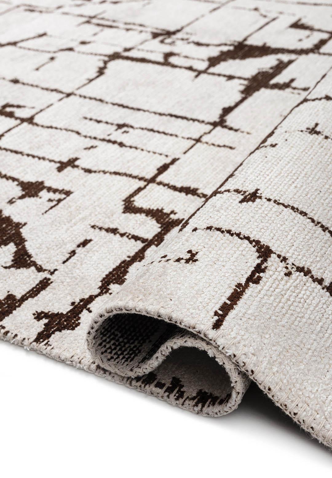 GALAXY DARK BROWN - ECRU RUG