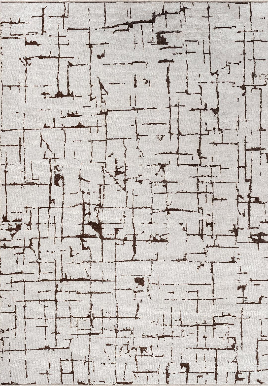 GALAXY DARK BROWN - ECRU RUG