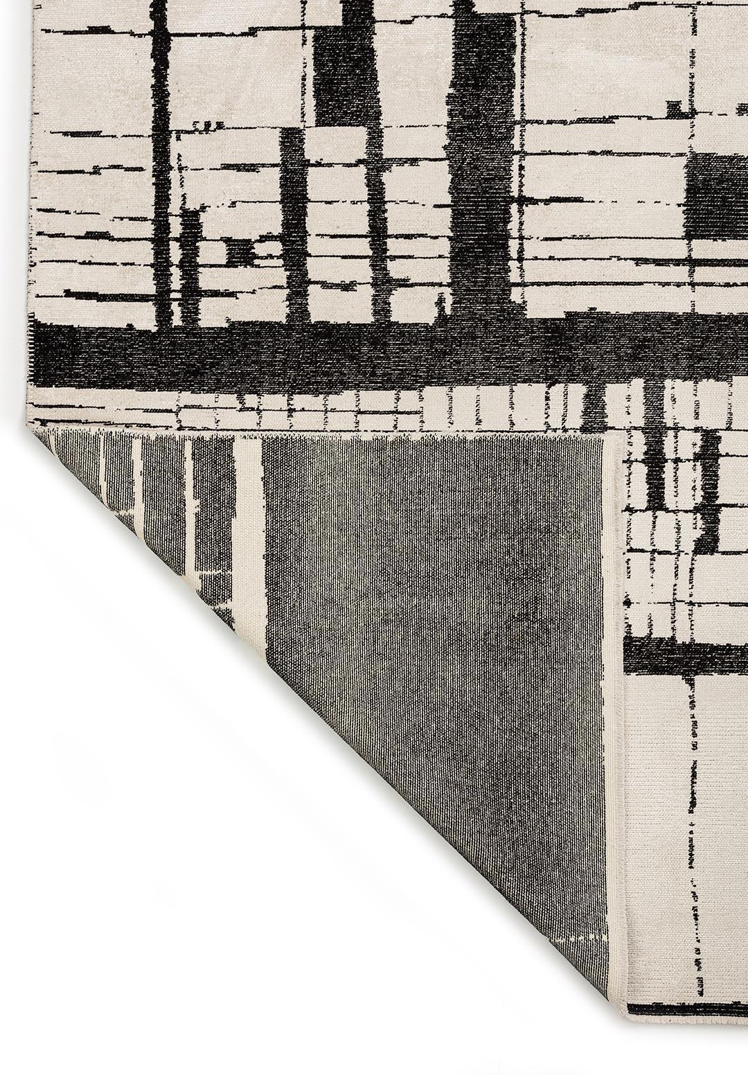 PEEL BLACK - ECRU RUG