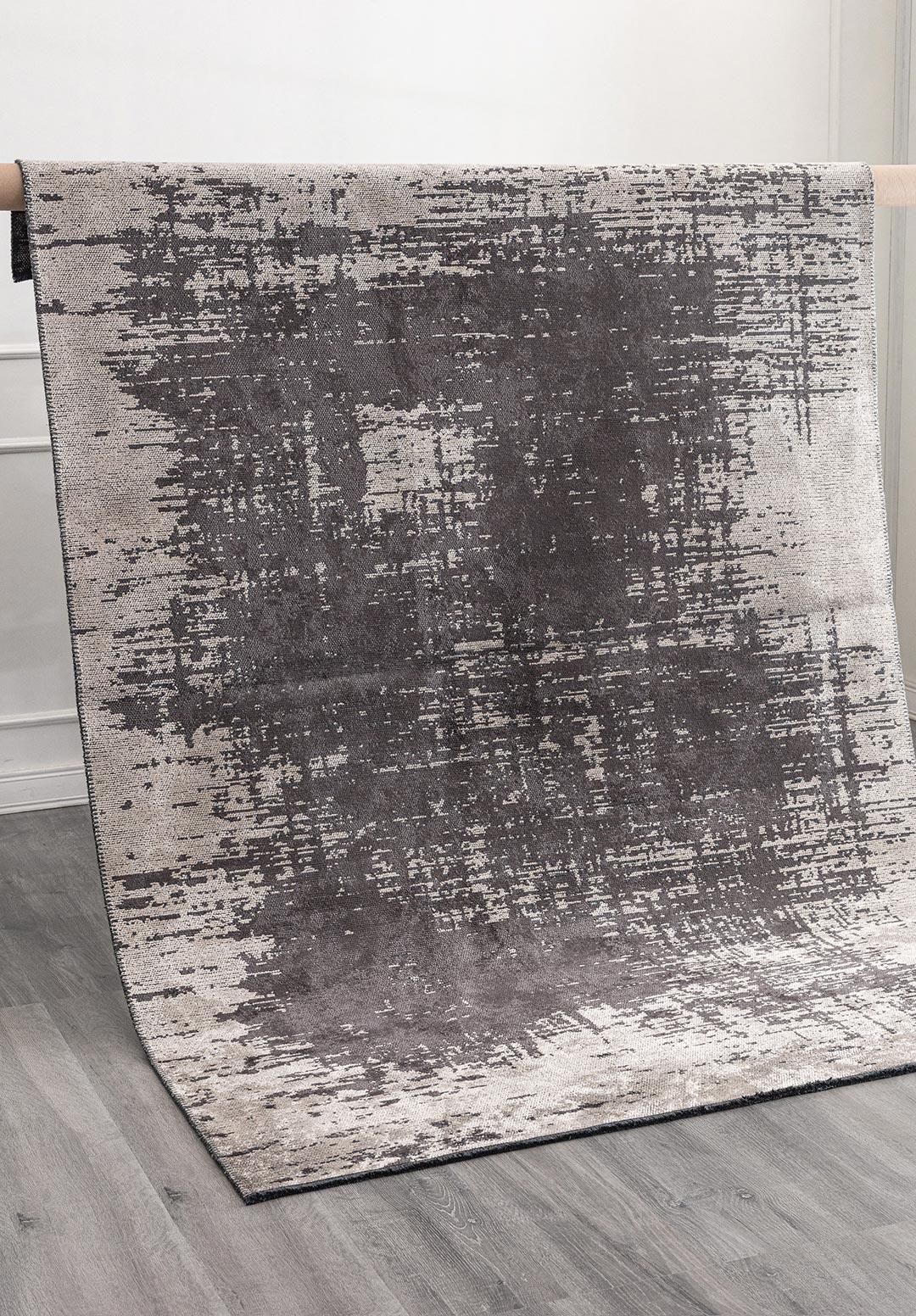 FOG CHARCOAL - CREAM RUG