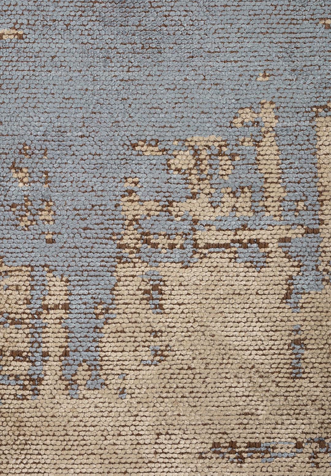 FOG BLUE - BEIGE RUG