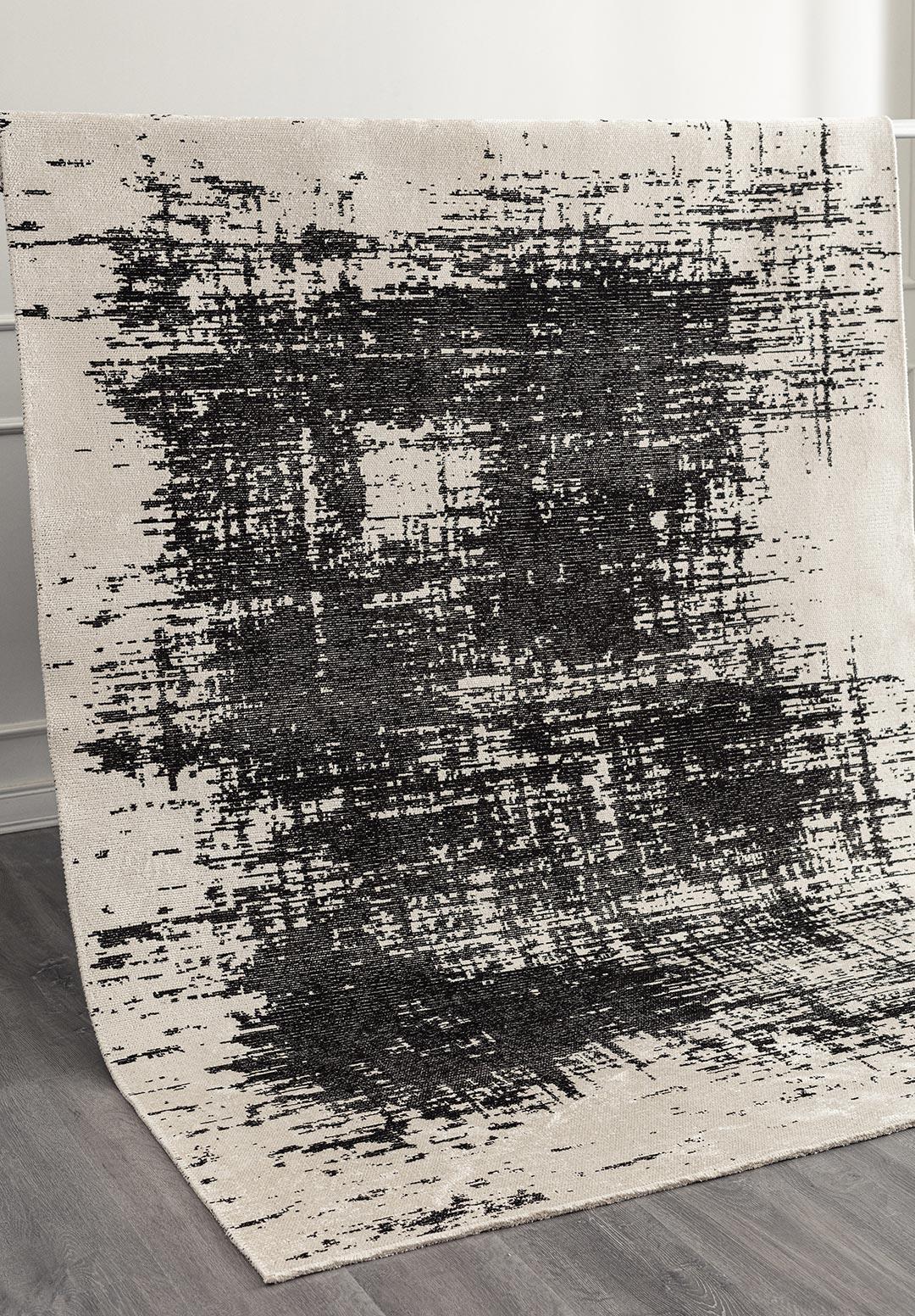 FOG BLACK - ECRU RUG