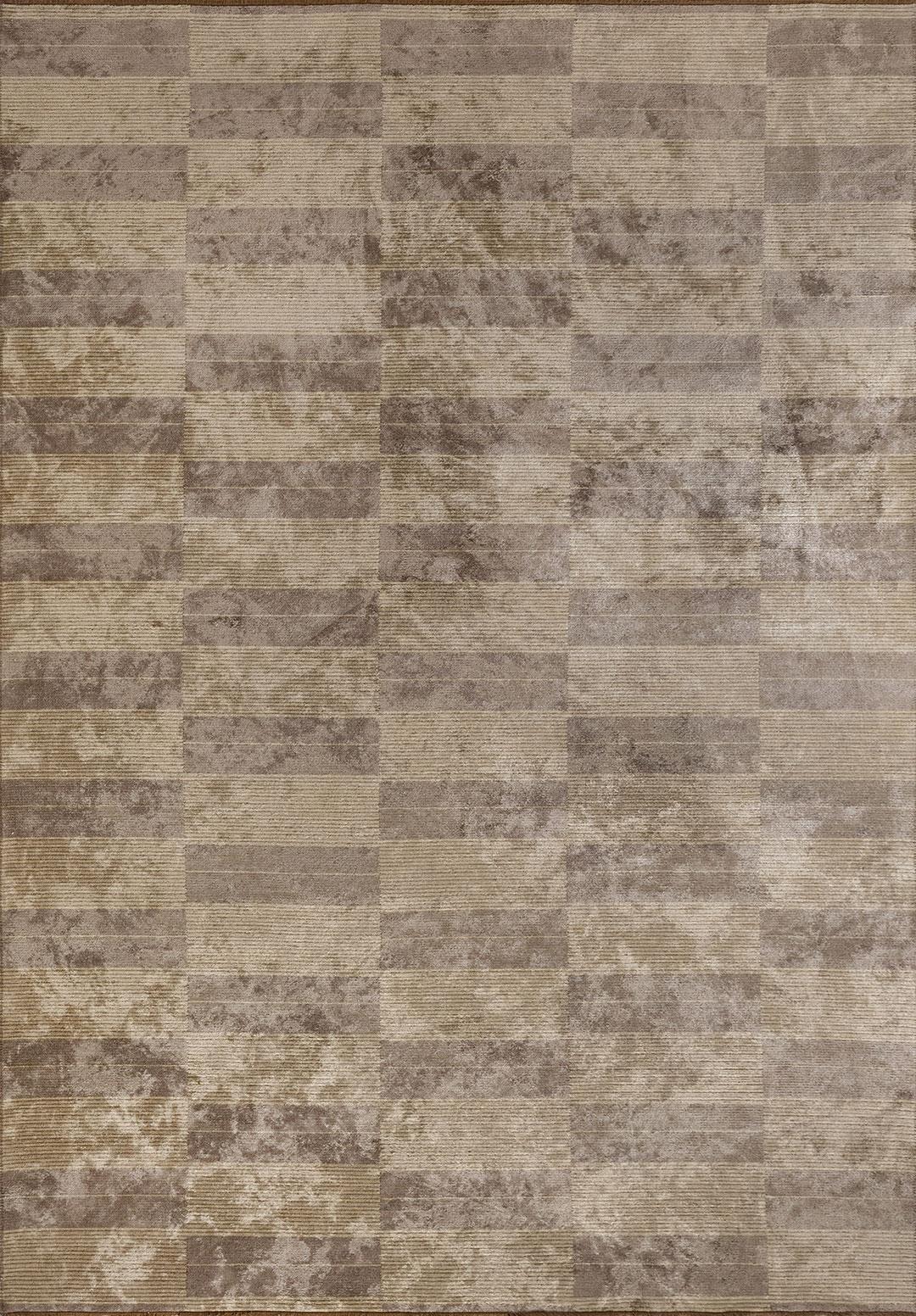 GLITCH DARK GREY - CREAM RUG
