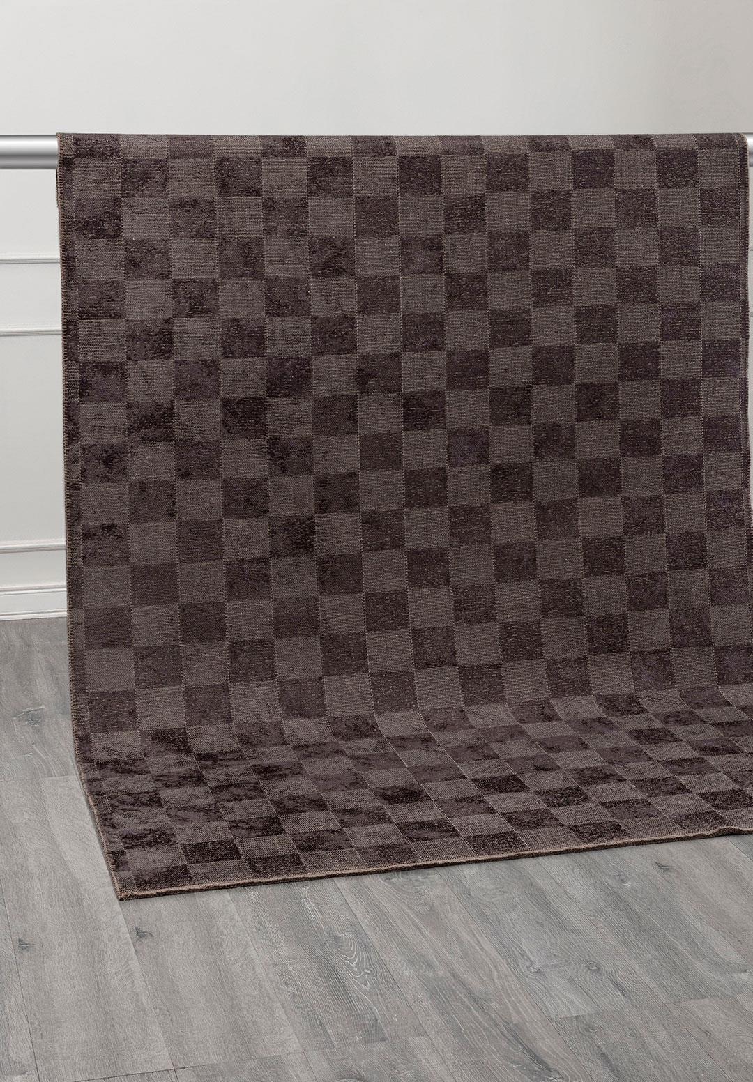 CHECKERS CHARCOAL RUG