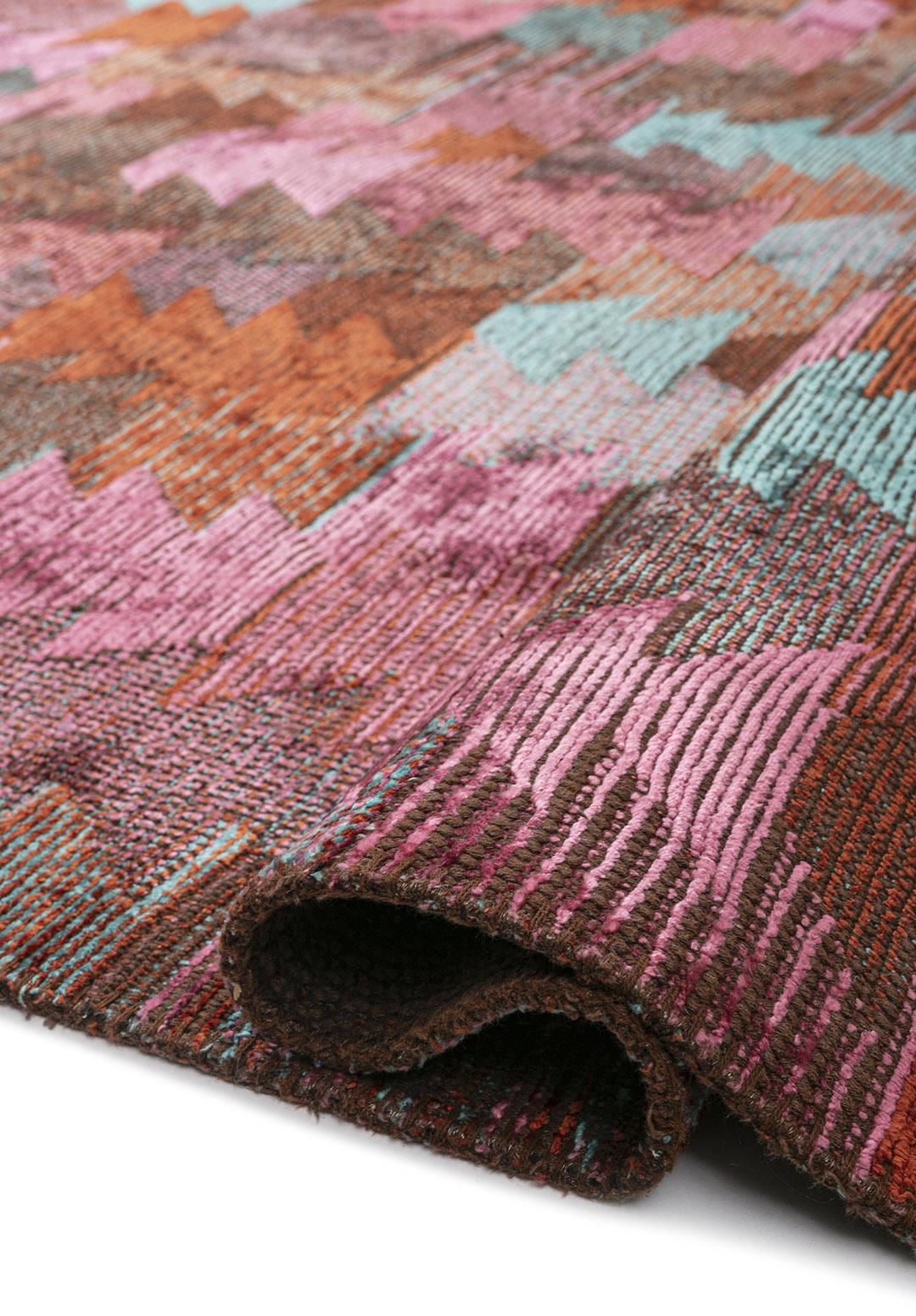 CLAN TURQUOISE - RUST - PINK RUG