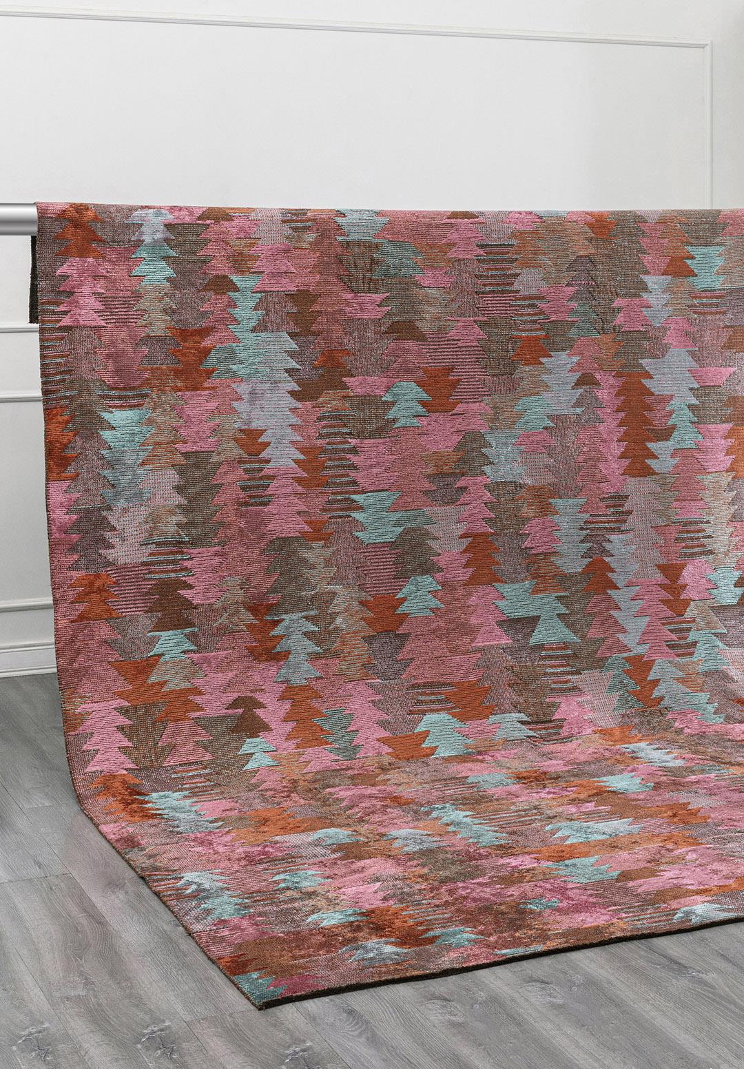 CLAN TURQUOISE - RUST - PINK RUG
