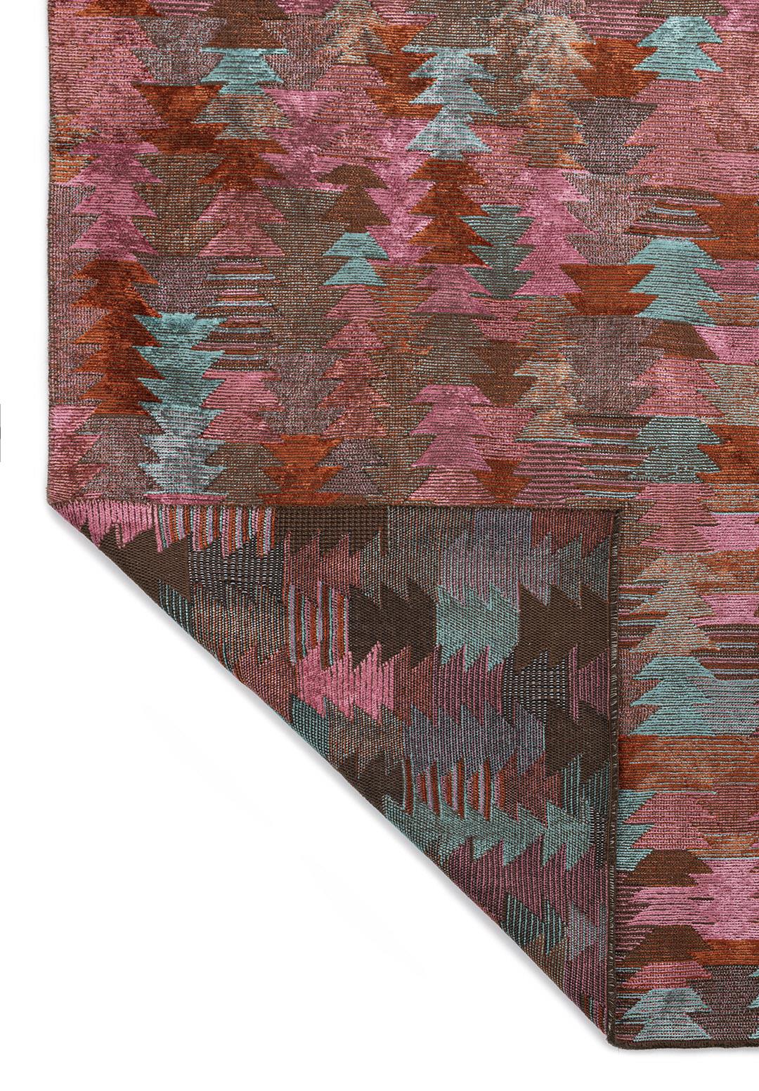 CLAN TURQUOISE - RUST - PINK RUG