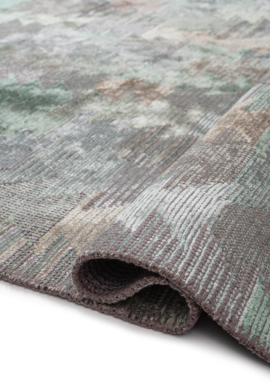 CLAN BEIGE - RIVER GREEN - ICE BLUE RUG