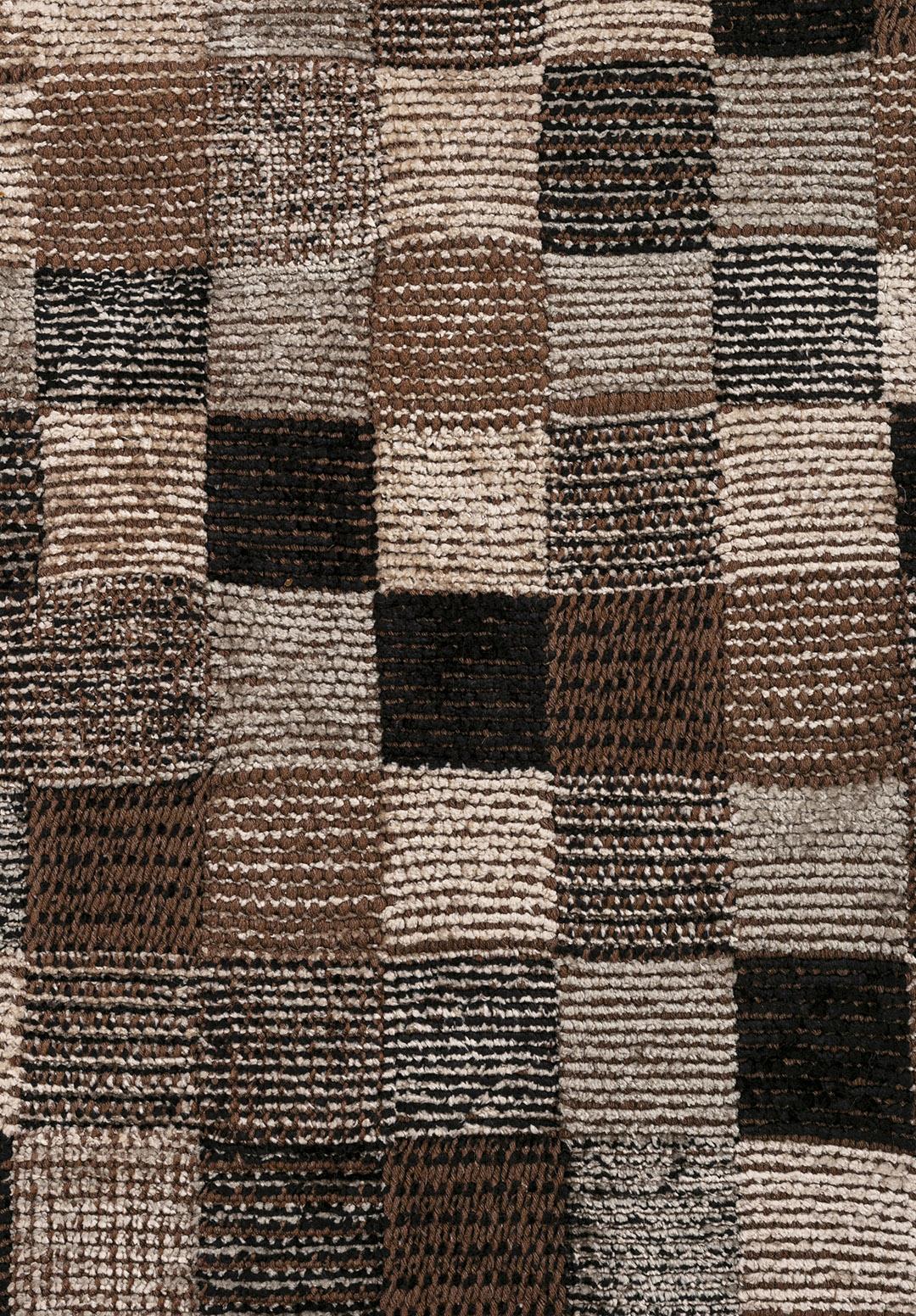 DESERT GREY - BLACK - LIGHT CREAM RUG