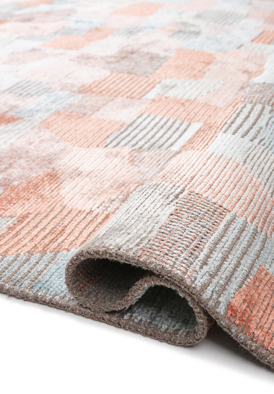 DUNE BONE - LIGHT CORAL - ICE BLUE RUG