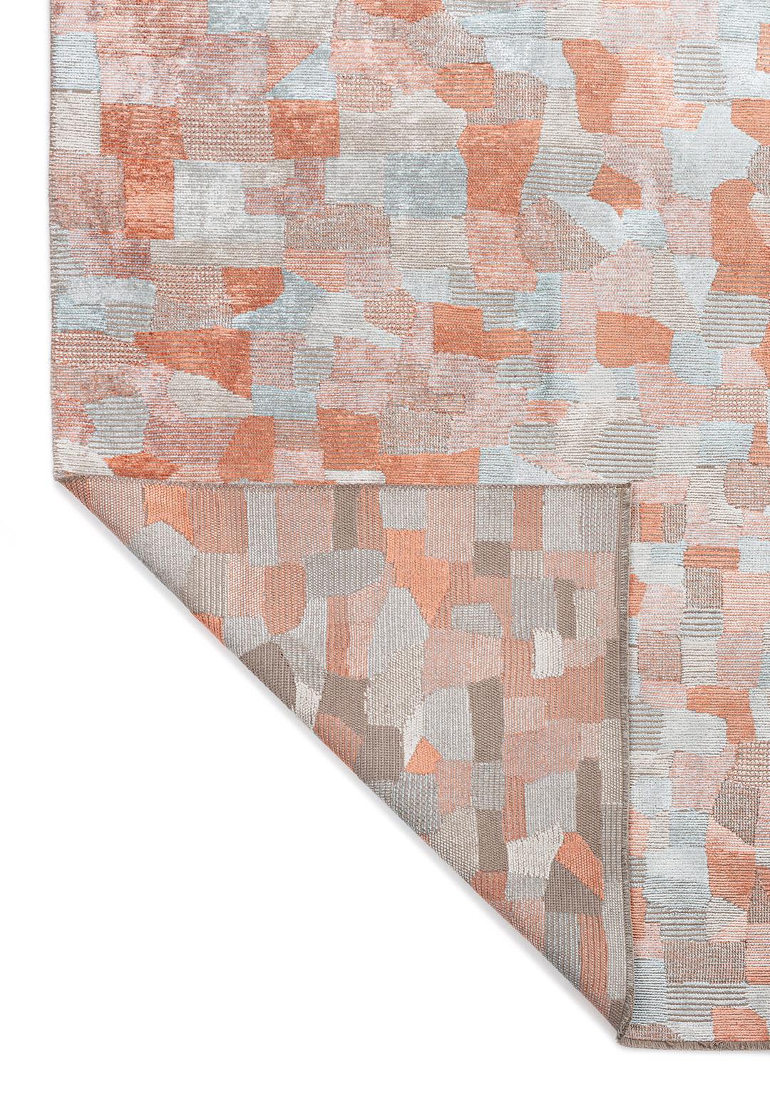 DUNE BONE - LIGHT CORAL - ICE BLUE RUG
