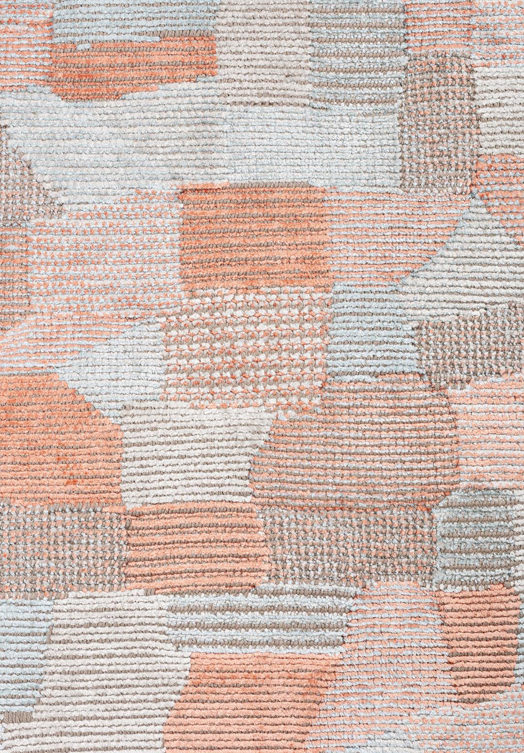 DUNE BONE - LIGHT CORAL - ICE BLUE RUG