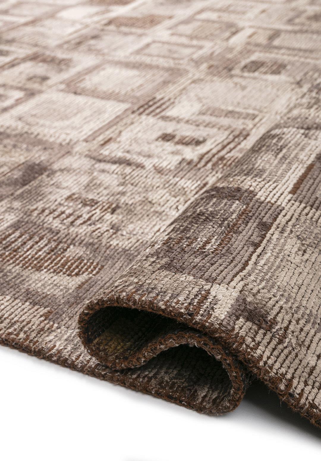 TRIBE DARK MINK - NOUGAT - STONE RUG