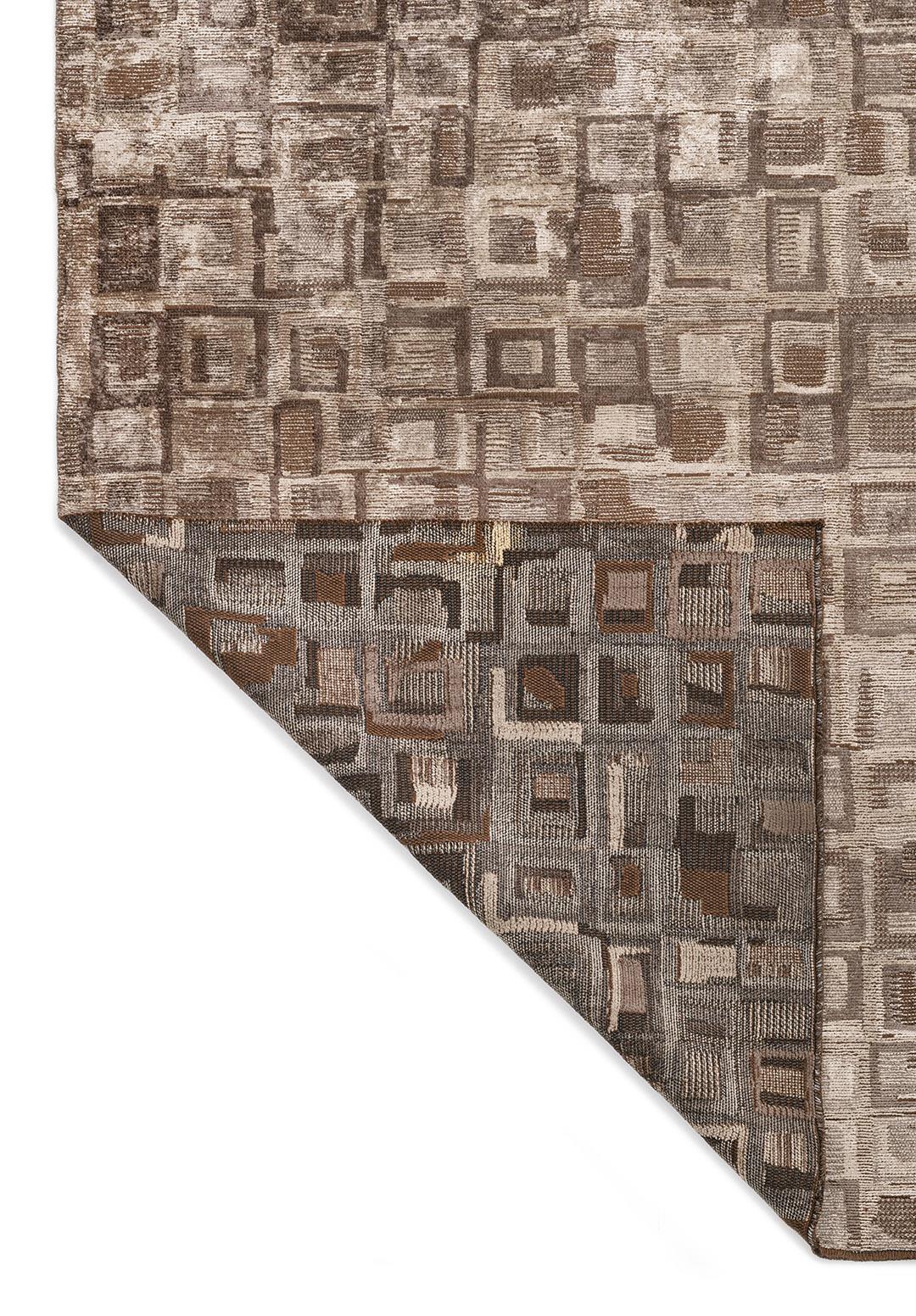TRIBE DARK MINK - NOUGAT - STONE RUG