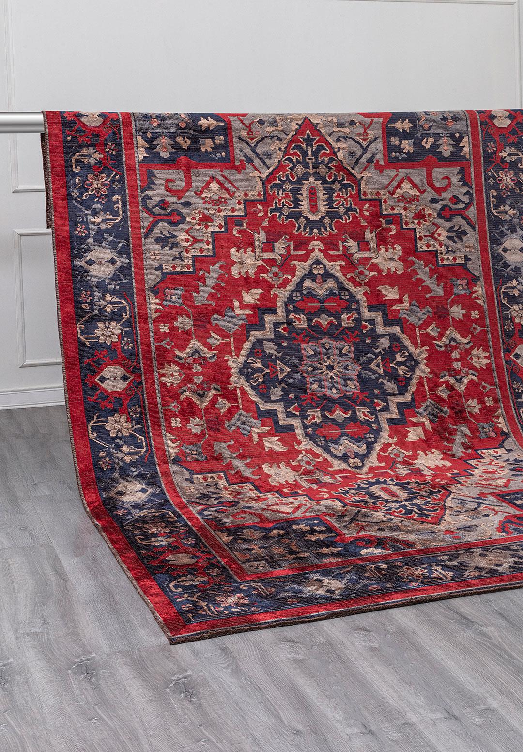 CITADEL BLUE - DARK NAVY - RED - BEIGE RUG