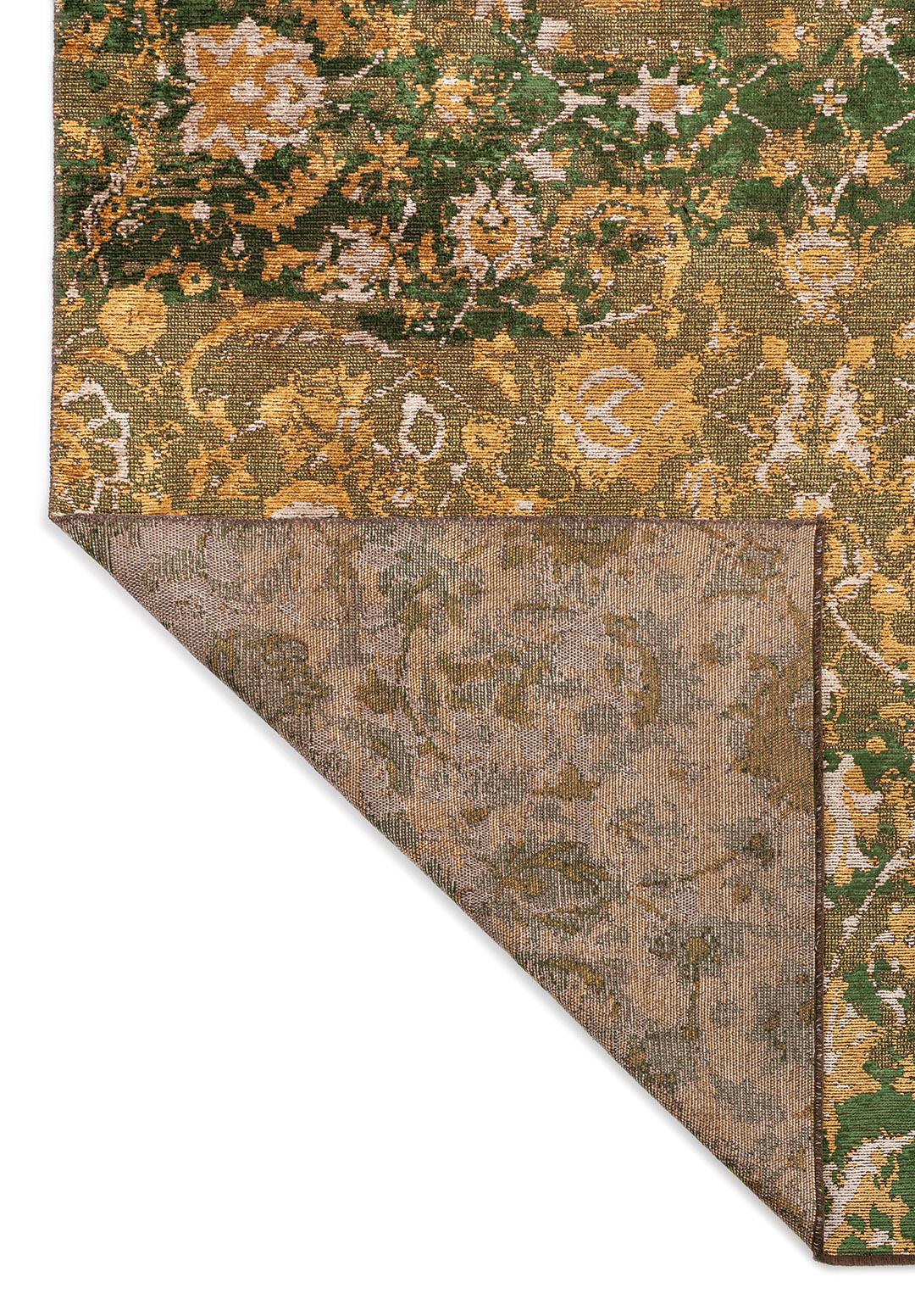 DREAM BONE - GOLD - FOREST GREEN RUG