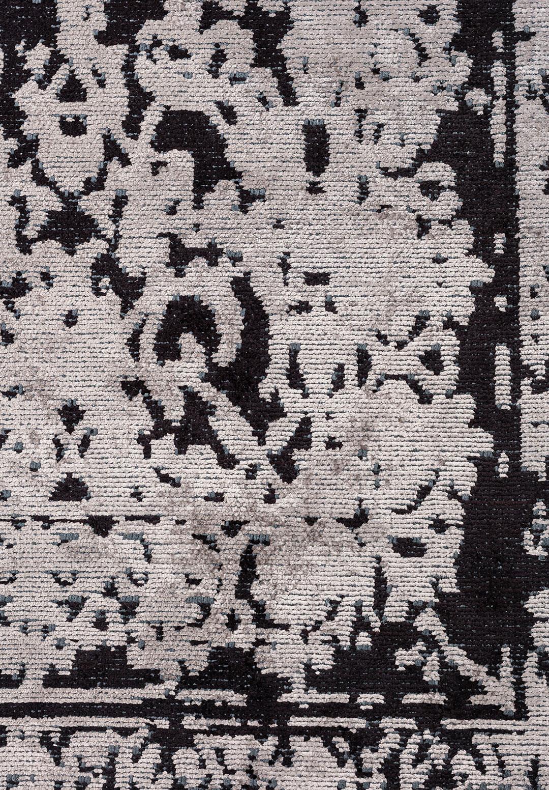 TREASURE BLACK - LIGHT GREY RUG