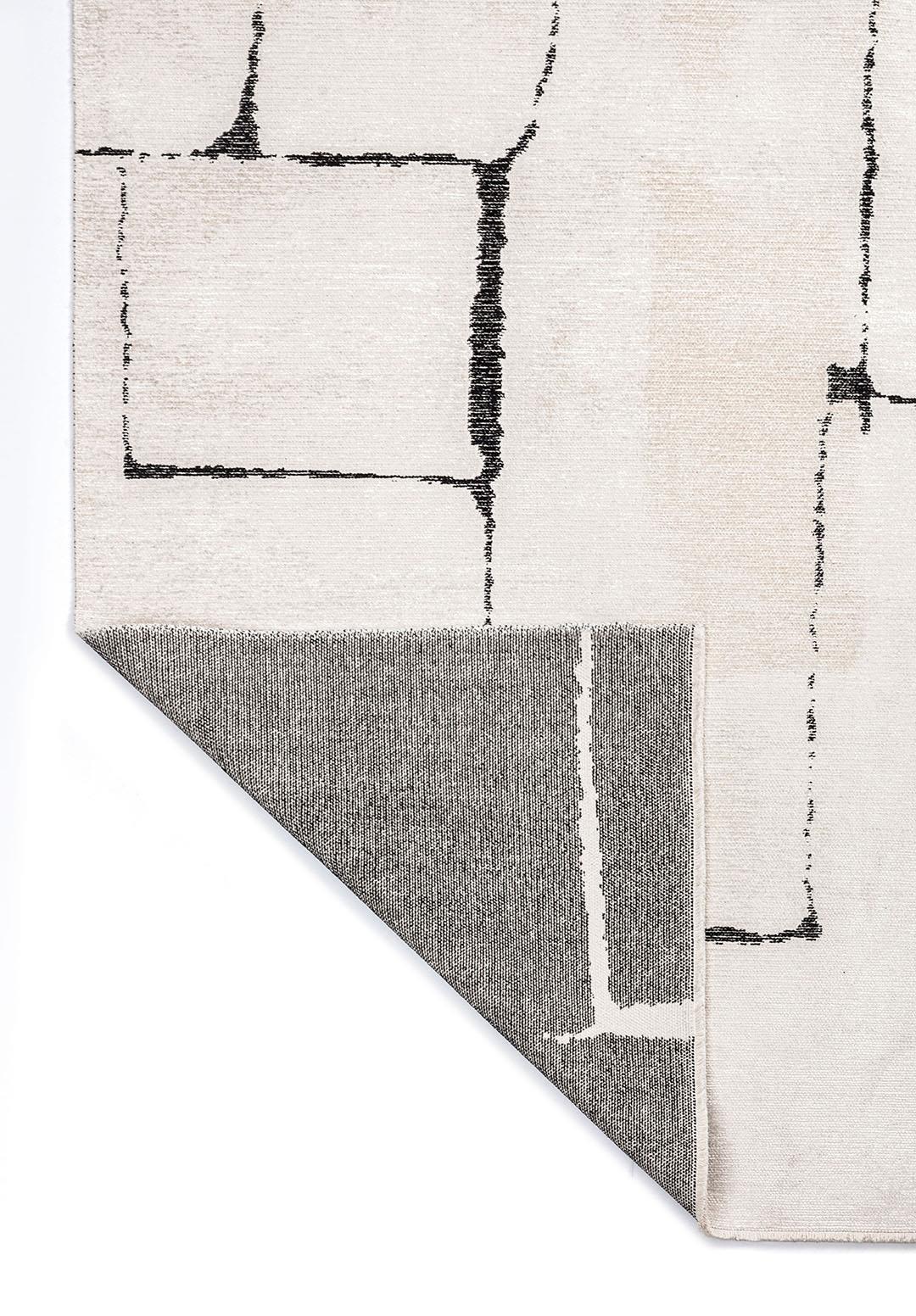 TRACE BLACK - ECRU RUG