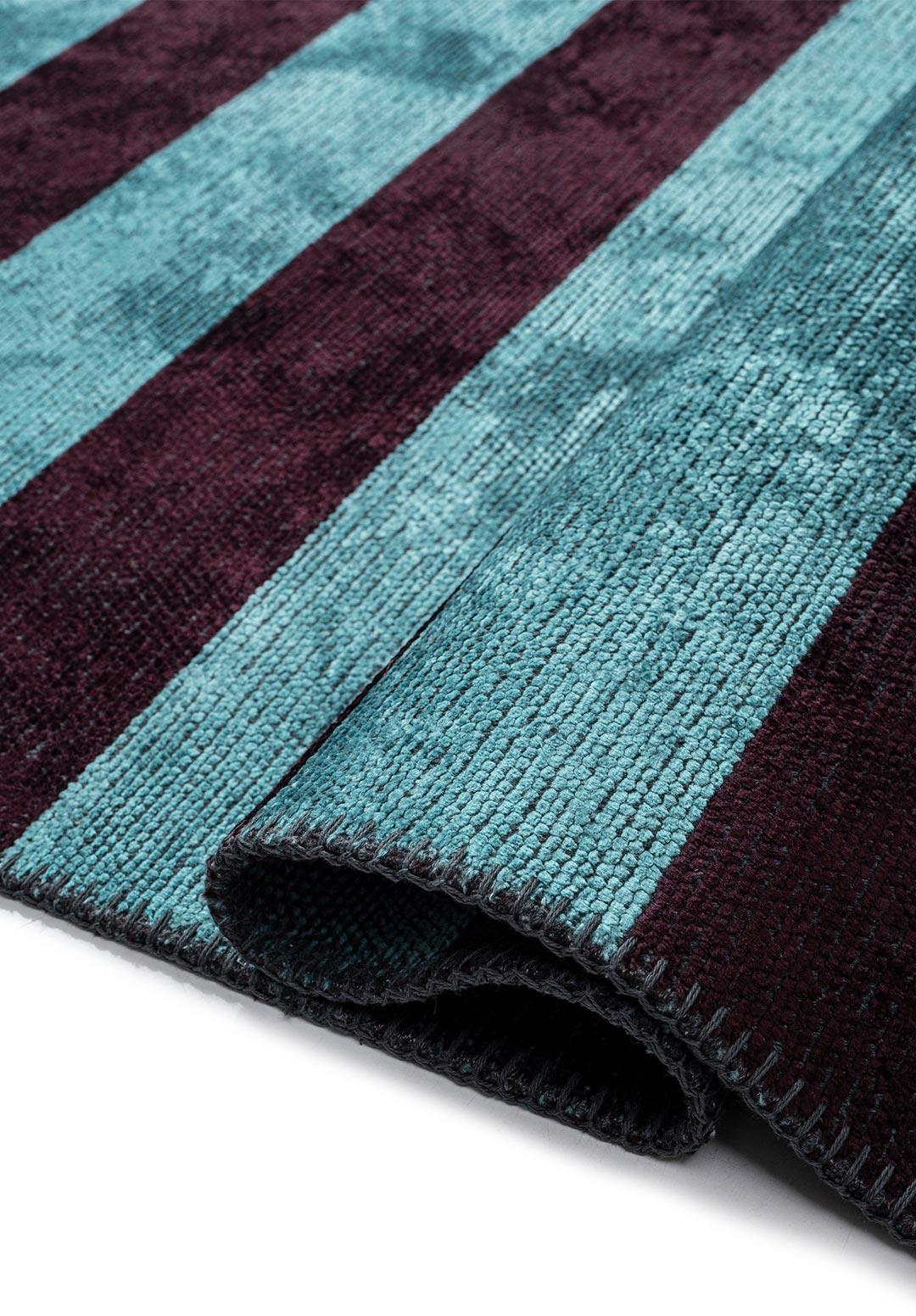 RAY DARK BURGUNDY - TURQUOISE RUG