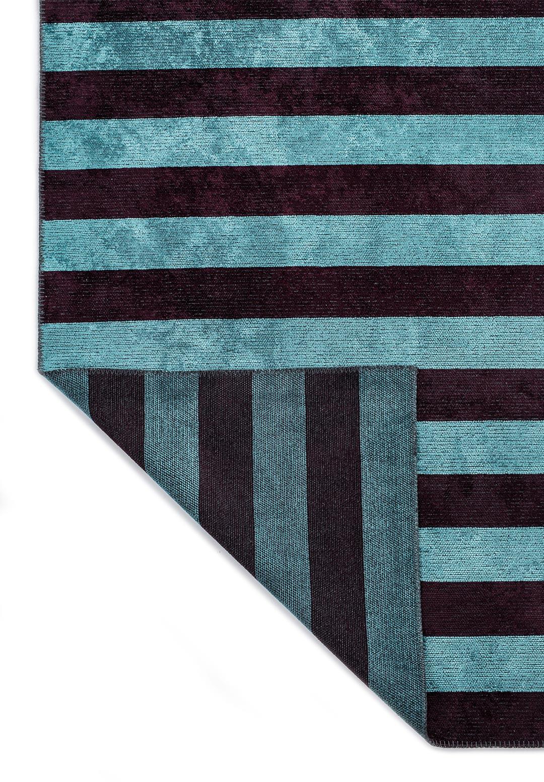 RAY DARK BURGUNDY - TURQUOISE RUG