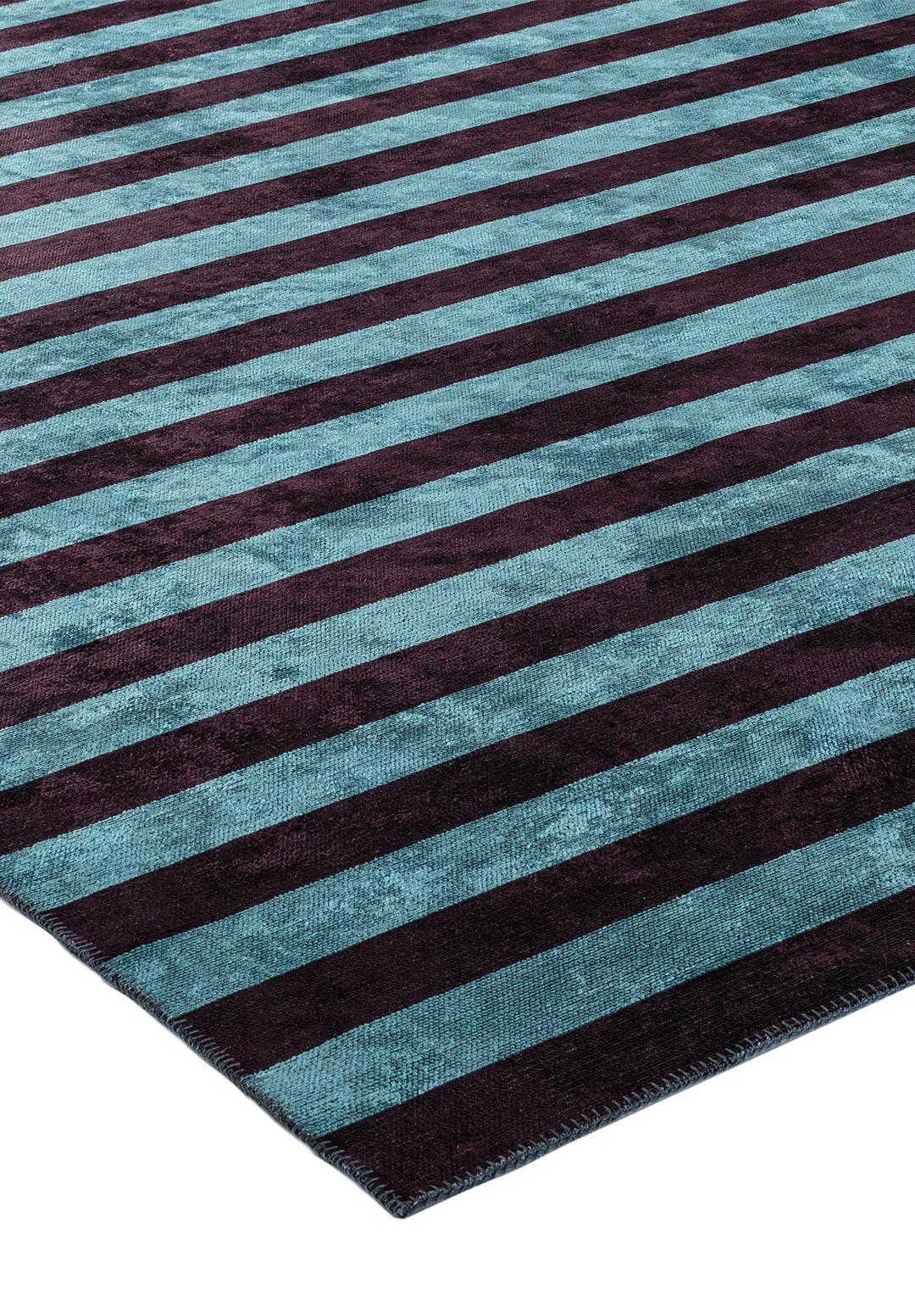 RAY DARK BURGUNDY - TURQUOISE RUG