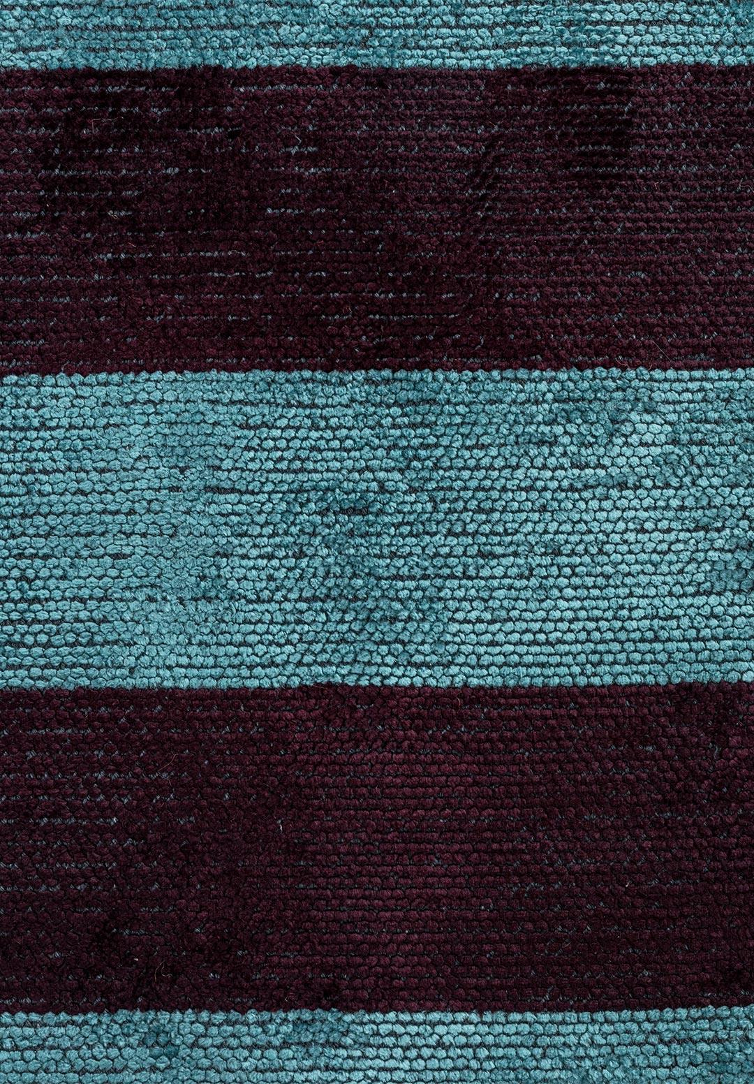 RAY DARK BURGUNDY - TURQUOISE RUG