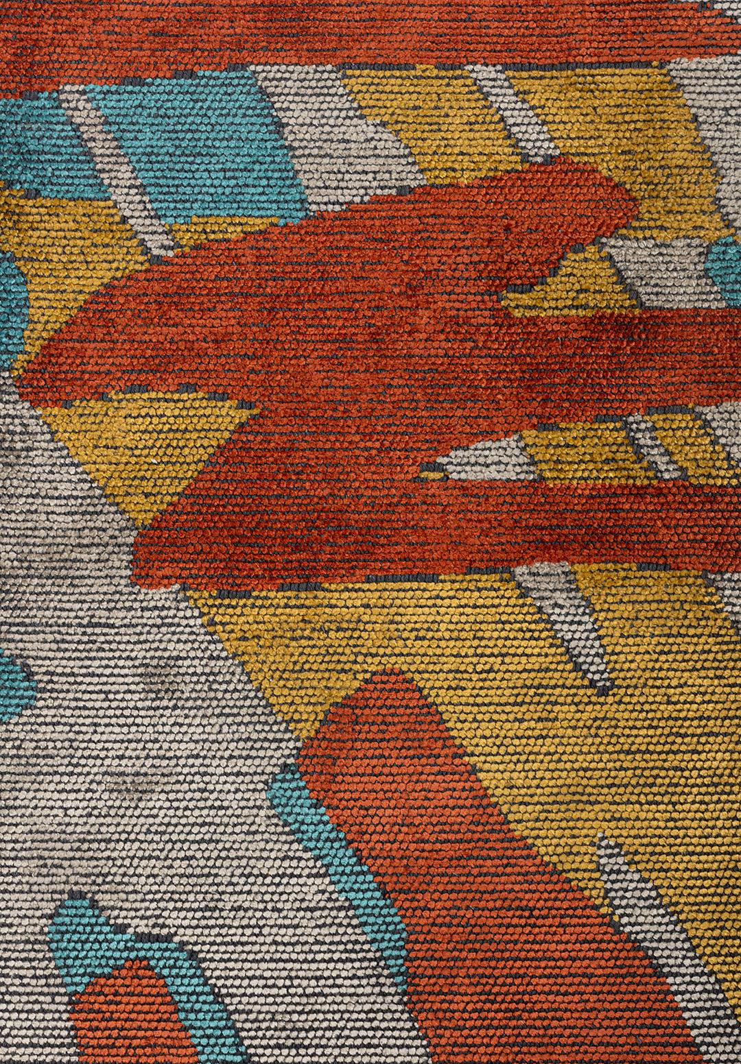 CARNIVAL DARK TERRA - TURQUOISE - MUSTARD - CREAM RUG