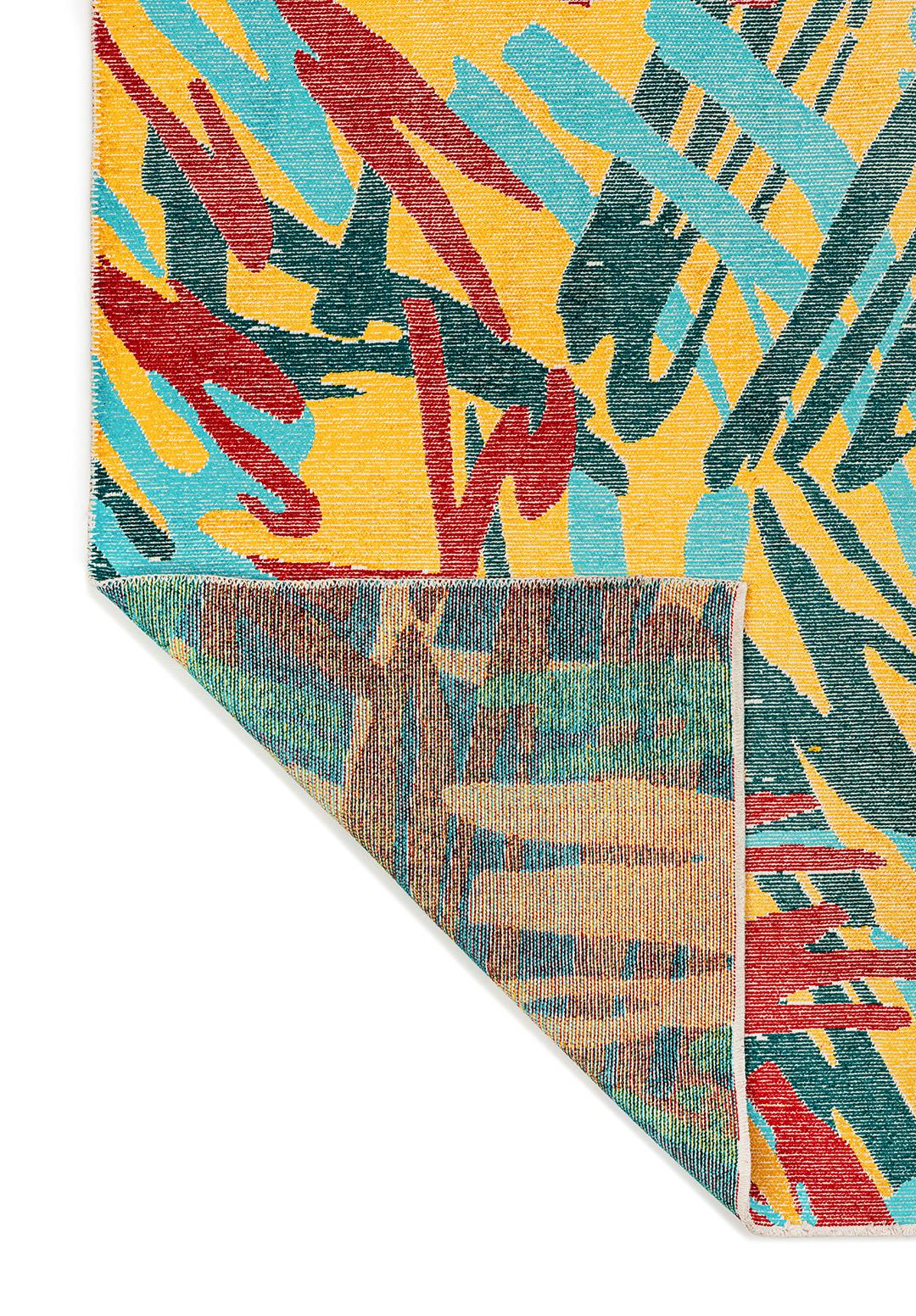 CARNIVAL RED - TURQUOISE - DARK TURQUOISE - YELLOW RUG