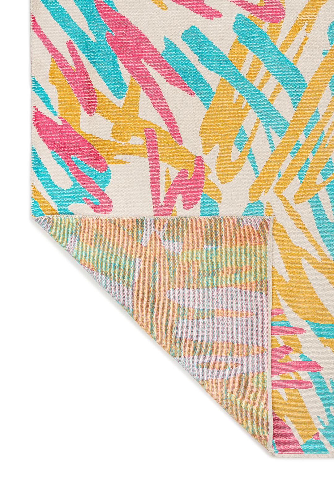 CARNIVAL PINK - TURQUOISE - GOLD - ECRU RUG