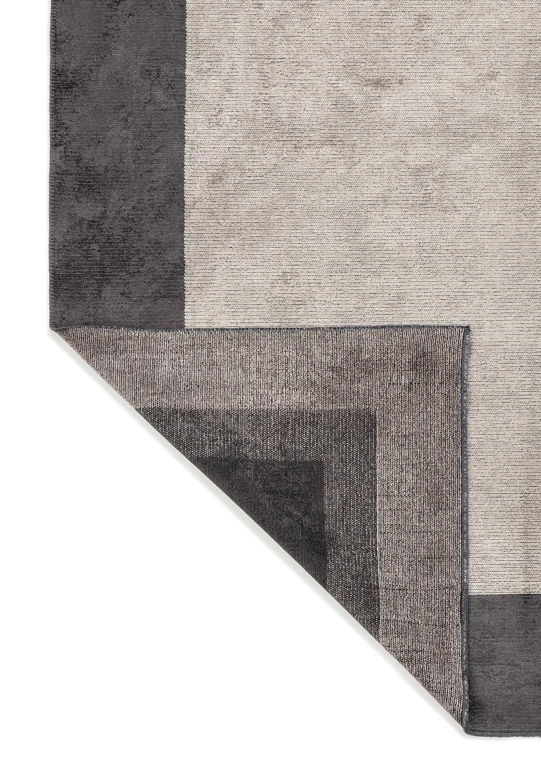 BORDER CHARCOAL - CREAM RUG
