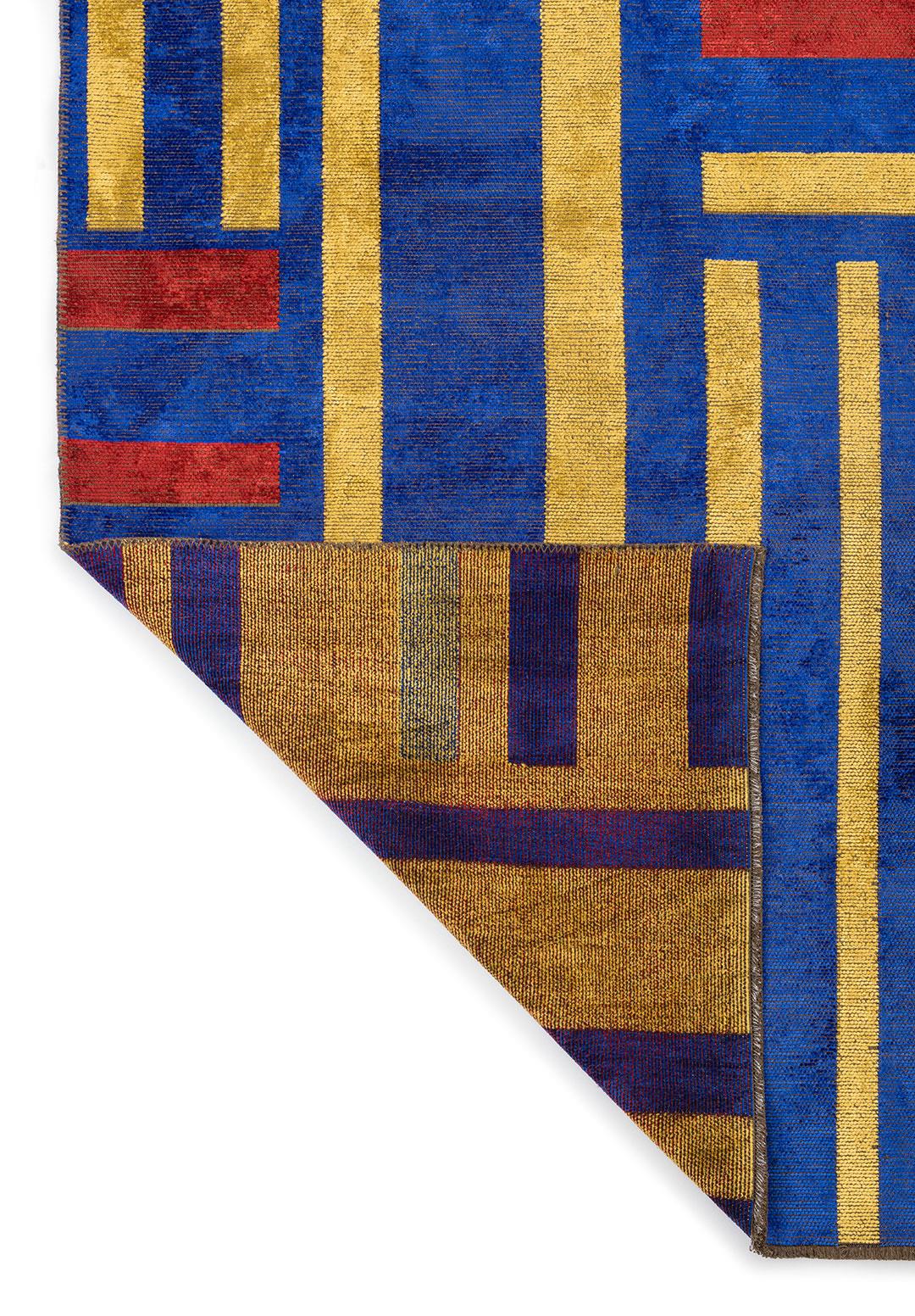 PARCEL RED - YELLOW - SAX BLUE RUG