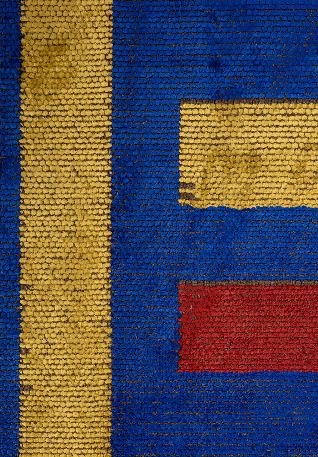 PARCEL RED - YELLOW - SAX BLUE RUG