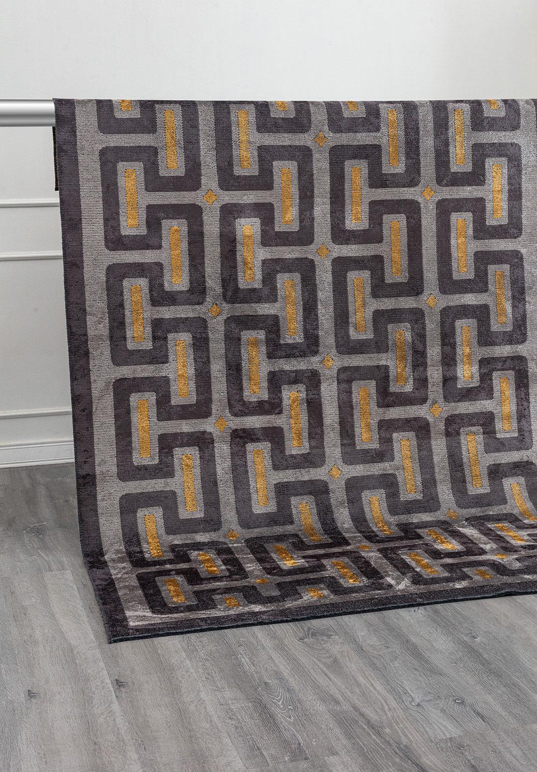 CHARM GREY - CHARCOAL - MUSTARD RUG
