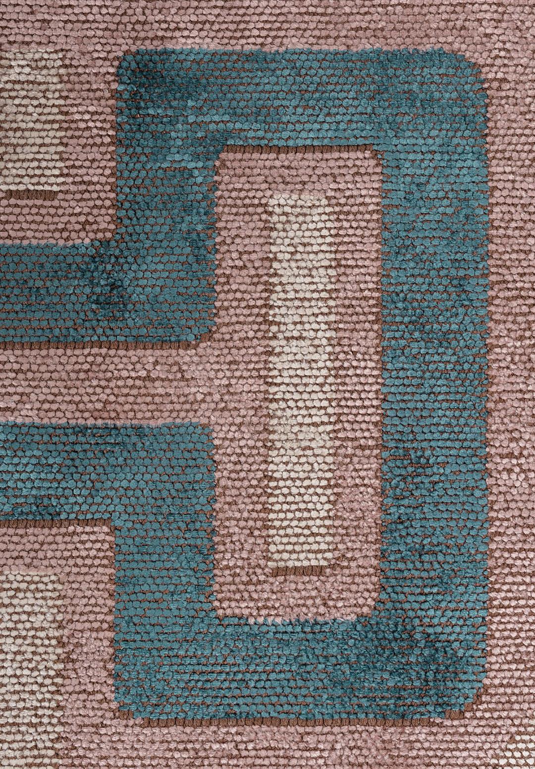 CHARM DAMSON - PETROL - BONE RUG