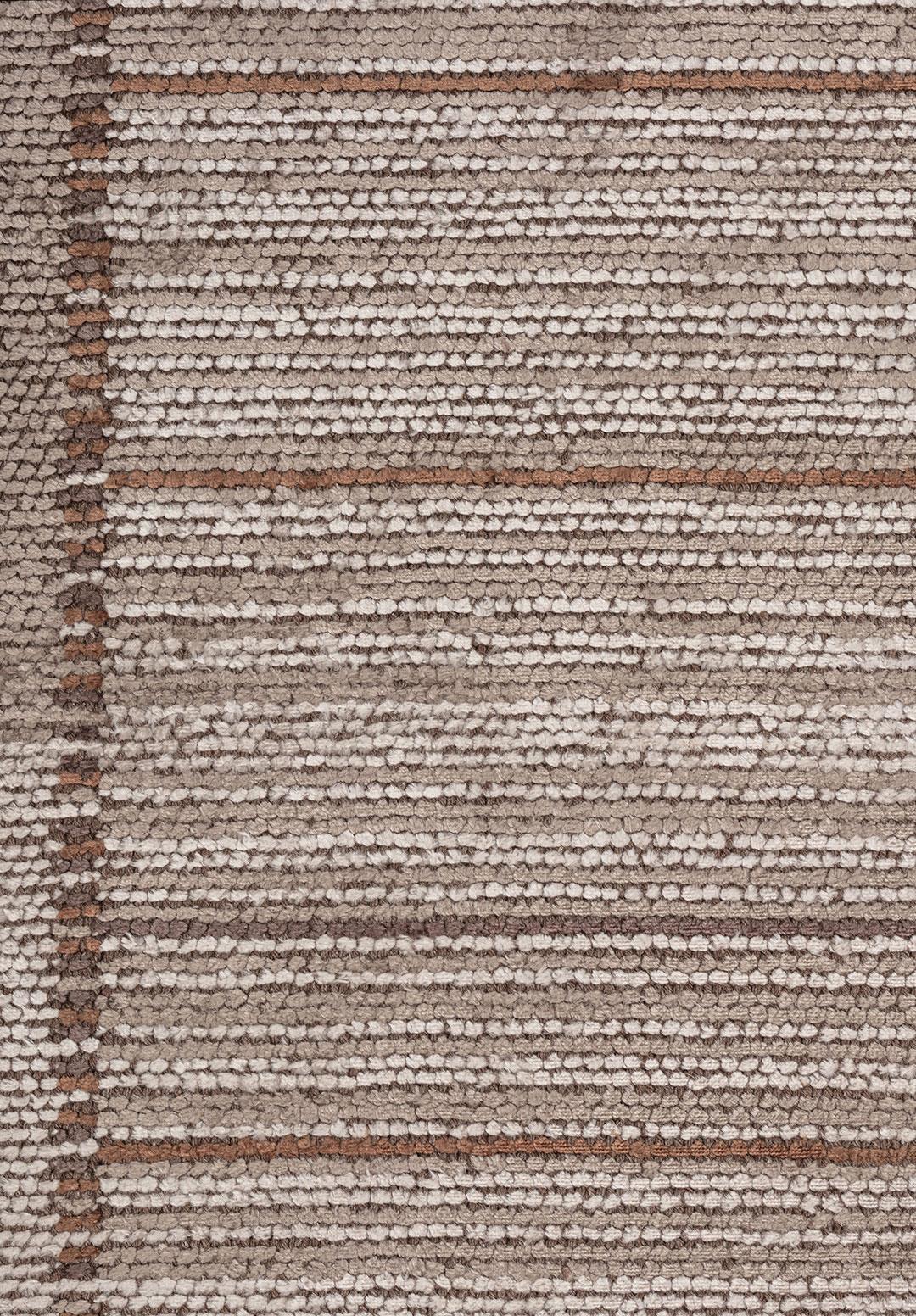 RAILWAY NOUGAT - CACAO - DARK MINK - LIGHT CREAM RUG
