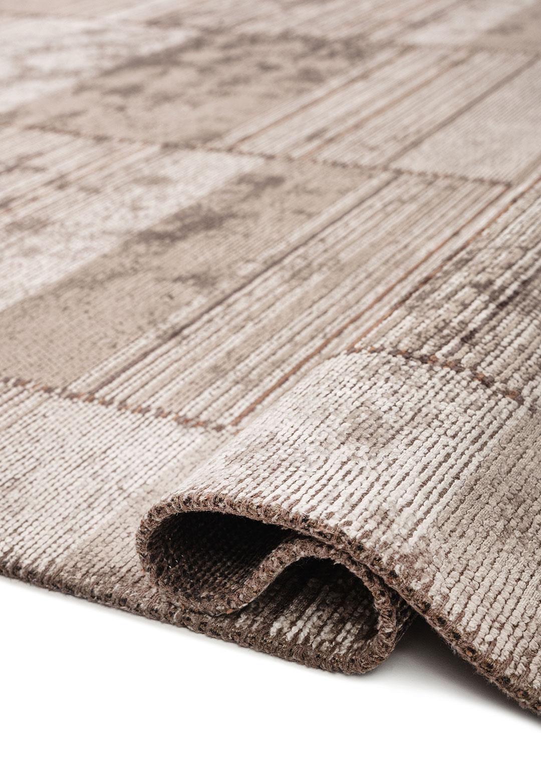 RAILWAY NOUGAT - CACAO - DARK MINK - LIGHT CREAM RUG