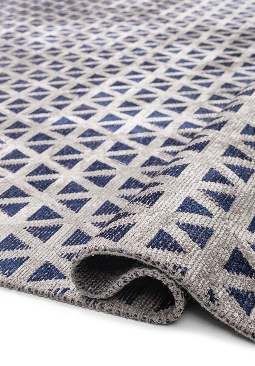 HEXAGON DARK NAVY - GREY - LIGHT GREY RUG
