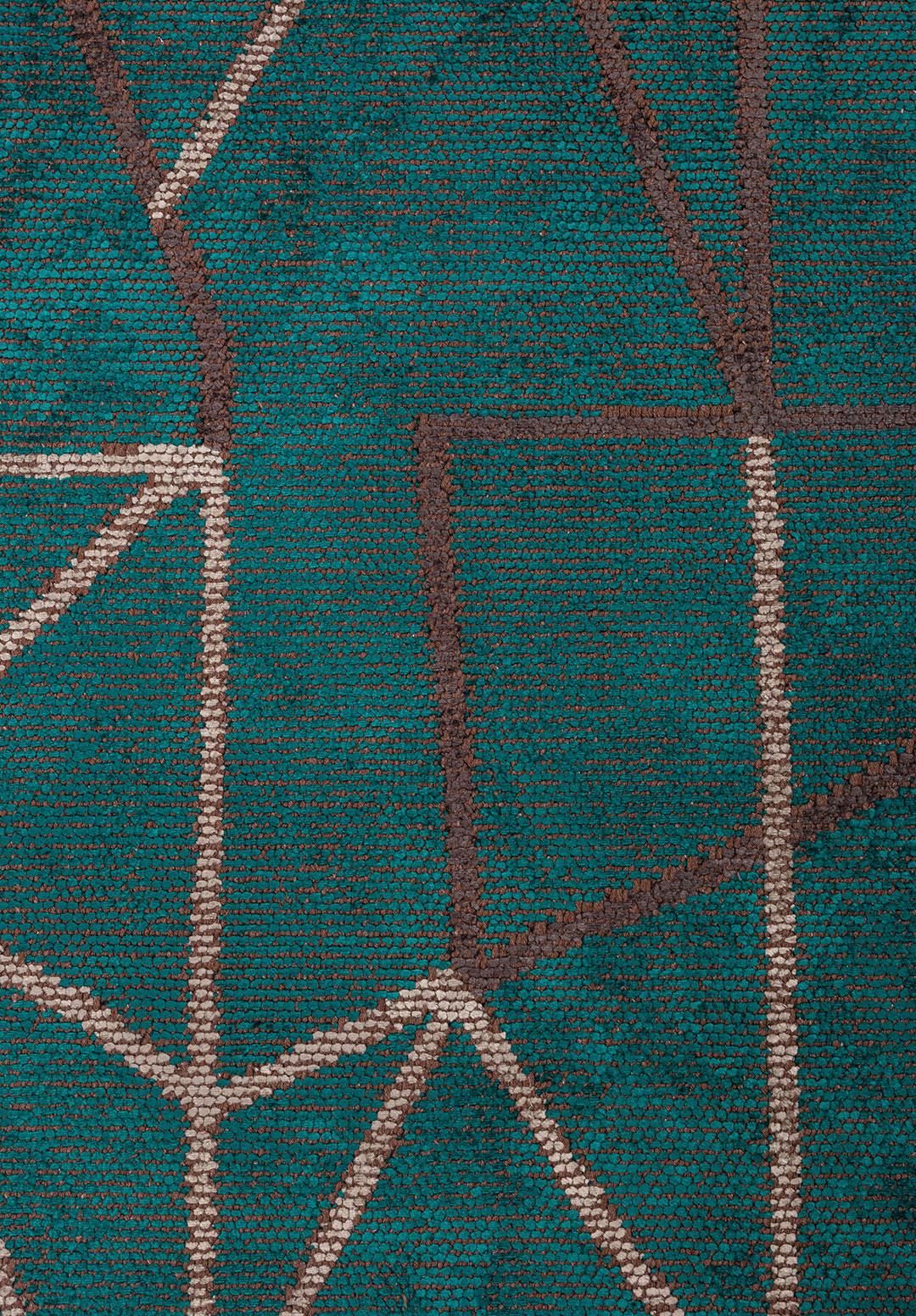 DELTA GREY - CHARCOAL - DARK TURQUOISE RUG