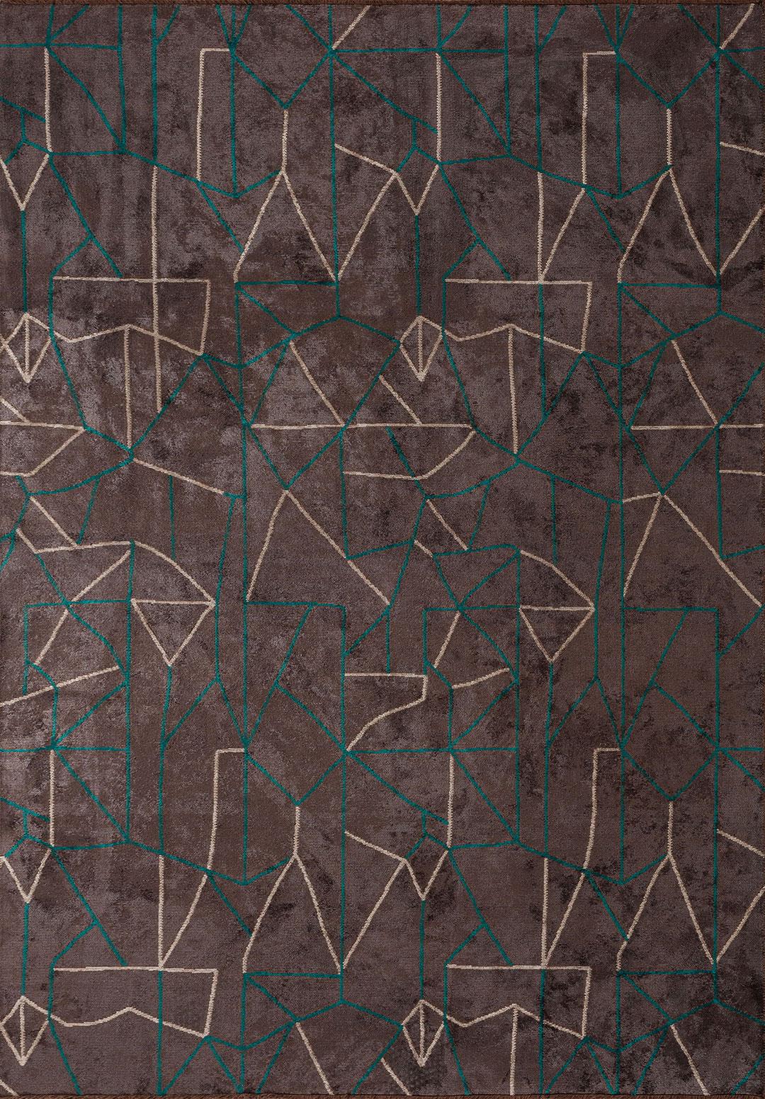 DELTA DARK TURQUOISE - AÇIK GRI - CHARCOAL RUG