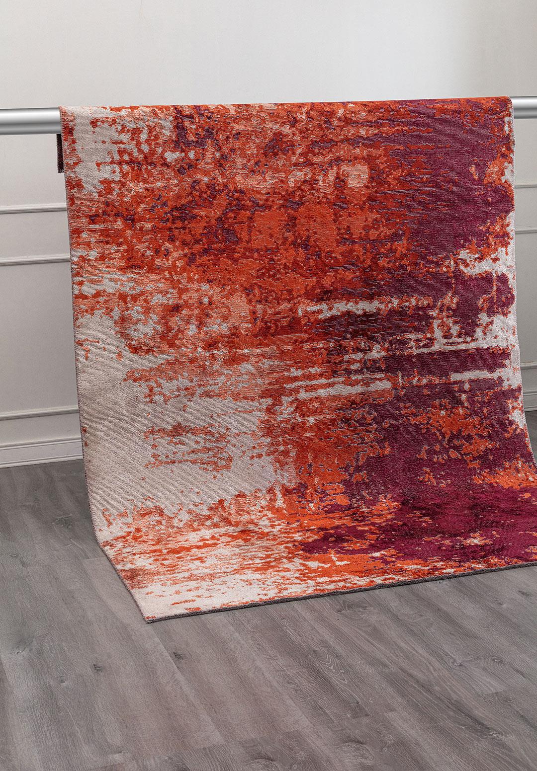 BLAZE LIGHT CREAM - RUST - CHERRY RUG
