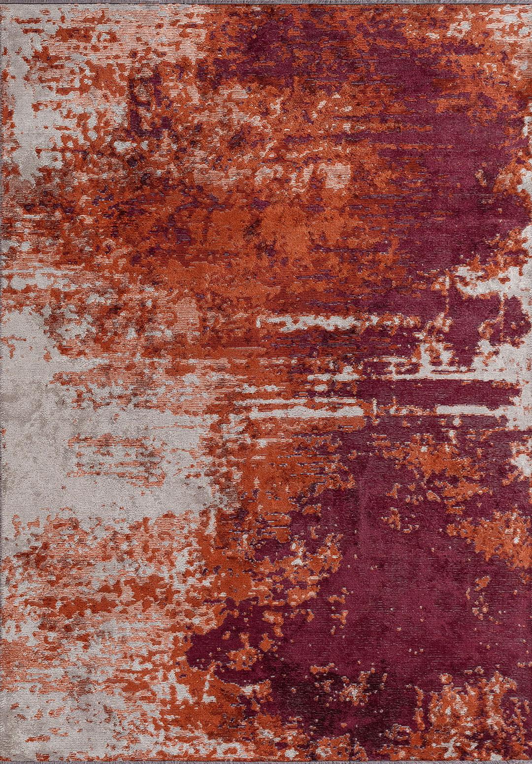 BLAZE LIGHT CREAM - RUST - CHERRY RUG