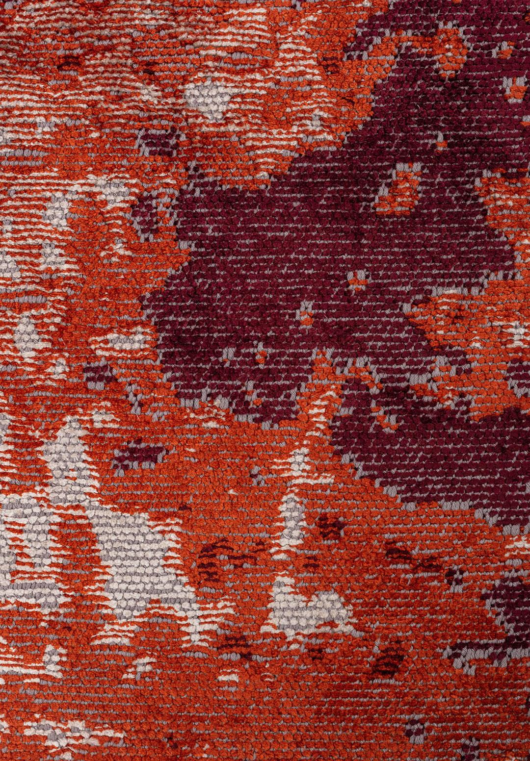 BLAZE LIGHT CREAM - RUST - CHERRY RUG