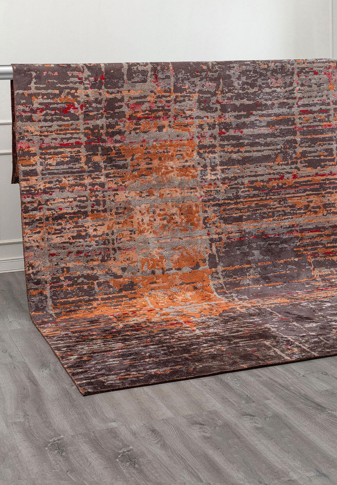 DAWN CHARCOAL - TERRA - RED - GREY RUG