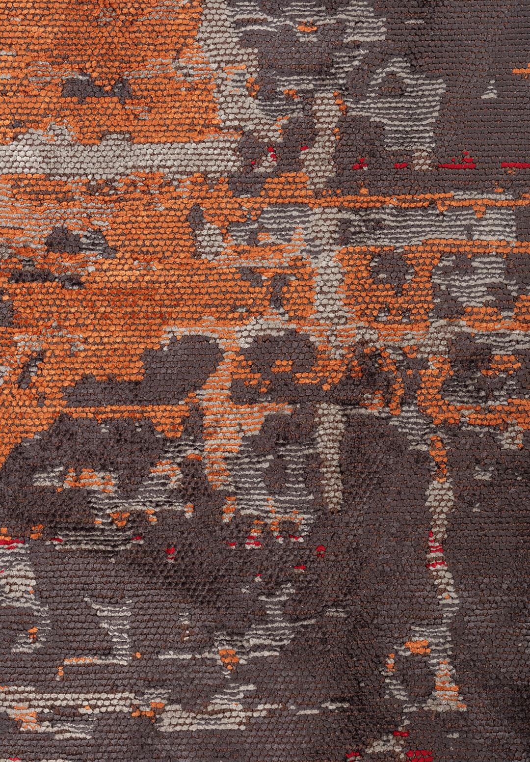DAWN CHARCOAL - TERRA - RED - GREY RUG