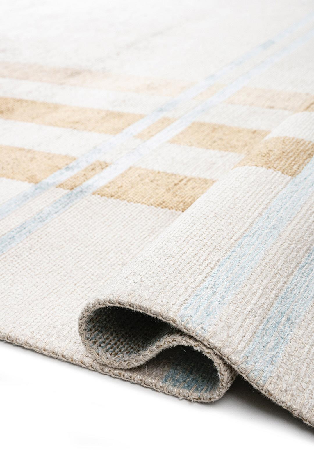 SCOTCH DARK BEIGE - ICE BLUE - ECRU RUG