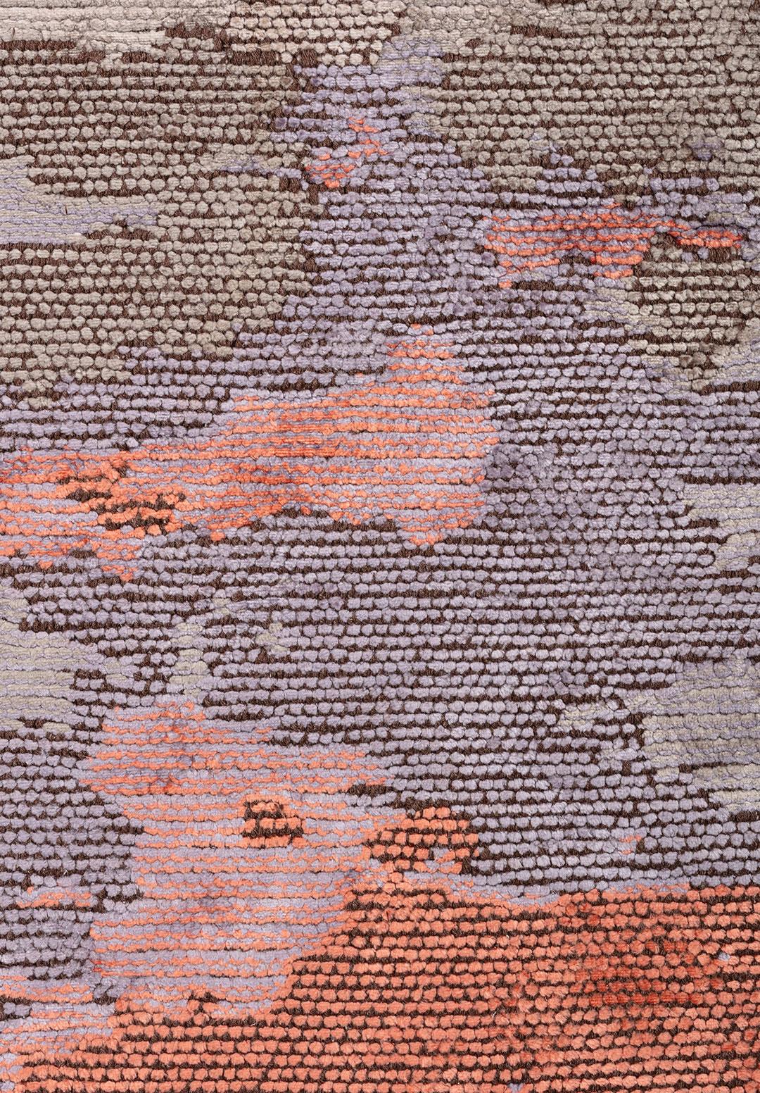 MEADOW CORAL - MAGENTA - LILAC - GREY - LIGHT GREY RUG