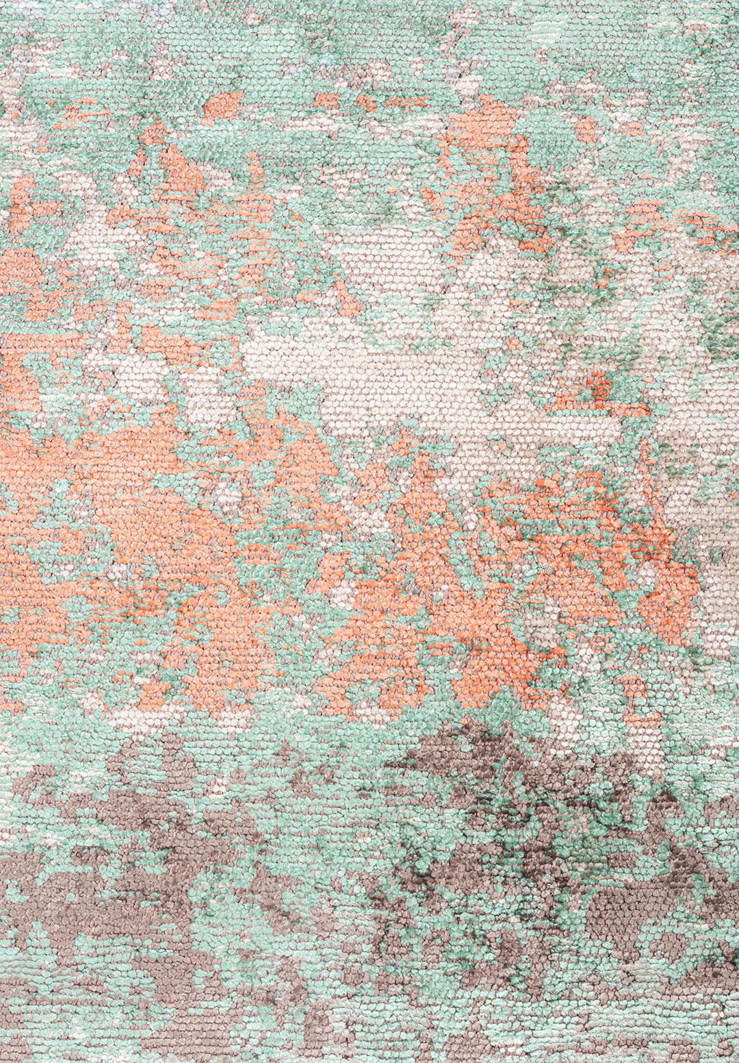 OASIS DARK GREY - CHARCOAL - LIGHT CORAL - ICE BLUE - RIVER GREEN - LIGHT CREAM RUG