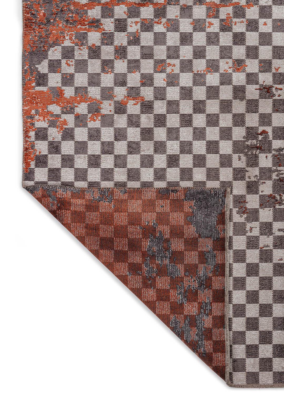 MIRAGE LIGHT GREY - RUST - CHARCOAL RUG