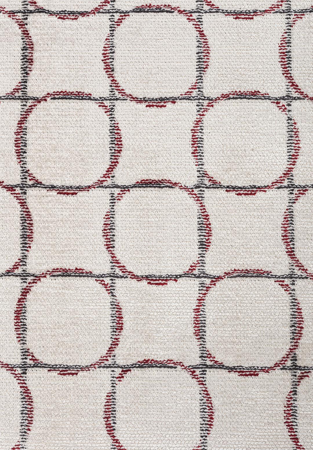 EQUINOX CHARCOAL - RED - ECRU RUG