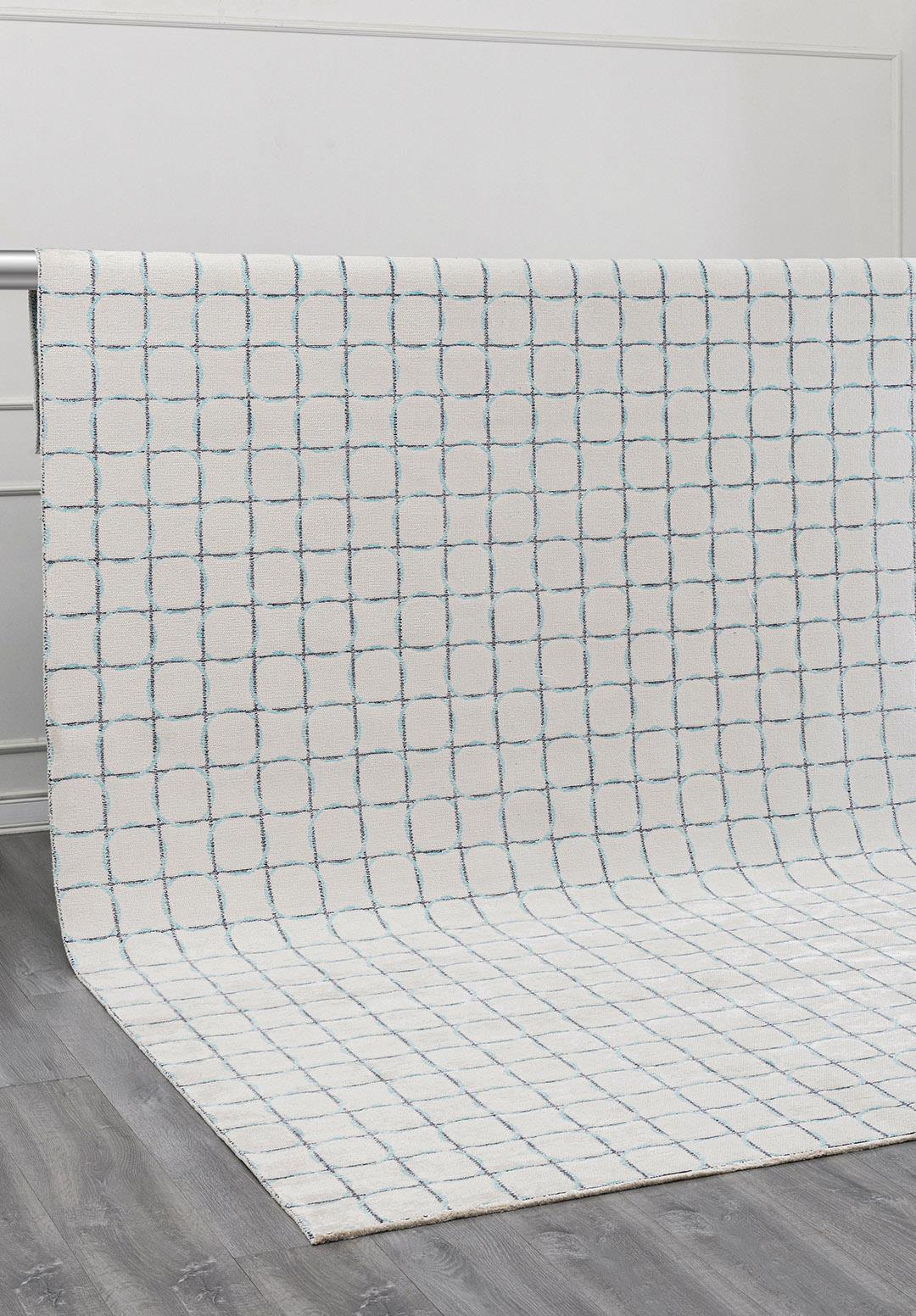 EQUINOX DARK NAVY - TURQUOISE - ECRU RUG